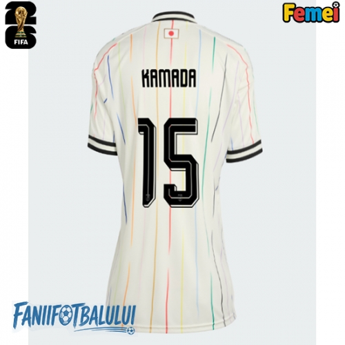 Japonia Daichi Kamada #15 Echipament de Fotbal Replică Mondial 2026 Femei Deplasare Japonia Daichi Kamada #15 Echipament de Fotbal Replică Mondial 2026 Femei Deplasare
